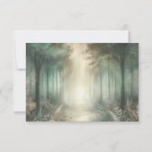 Sage Green Enchanted Forest Radiance RSVP Kaartje (Achterkant)