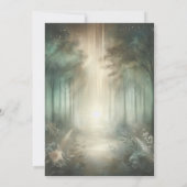 Sage Green Enchanted Forest Radiance Shower Kaart (Achterkant)