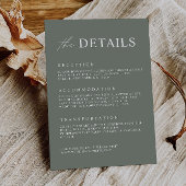 Sage Green Enclosure Kaart-De Sjabloon Details Kaart