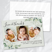 Sage Green Eucalyptus Baby Foto Aankondiging