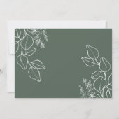 Sage Green Eucalyptus Baby shower Hartelijk dank Bedankkaart (Achterkant)