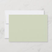 Sage Green Eucalyptus Botanical Floral RSVP | Kaartje (Achterkant)