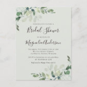 Sage Green Eucalyptus Bruidsdouche uitnodiging (Voorkant)