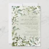 Sage Green Eucalyptus Couple's Vrijgezellenfeest Kaart (Voorkant)