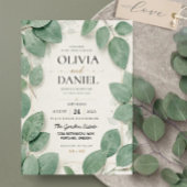 Sage Green Eucalyptus Dewdrop Botanical Leaves Kaart