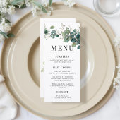 Sage Green Eucalyptus Elegant Boho Wedding Menu
