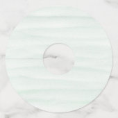 Sage Green Eucalyptus Garland Gold Oval Weddenscha Wijnglaslabel (Achterkant)