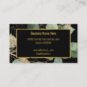 SAGE GREEN EUCALYPTUS GOLD BLACK VISITEKAARTJE (Achterkant)