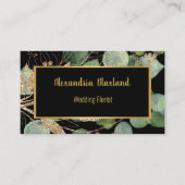 SAGE GREEN EUCALYPTUS GOLD BLACK VISITEKAARTJE (Voorkant)