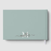 Sage Green Eucalyptus Greenery Bruidsbladeren Gastenboek (Achterkant)