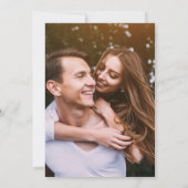 Sage Green Eucalyptus Greenery Foto Weddenschap Kaart (Achterkant)