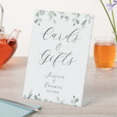 Sage Green Eucalyptus Greenery Kaarten & Gifts Reclamebord Met Voetstuk (Insitu)