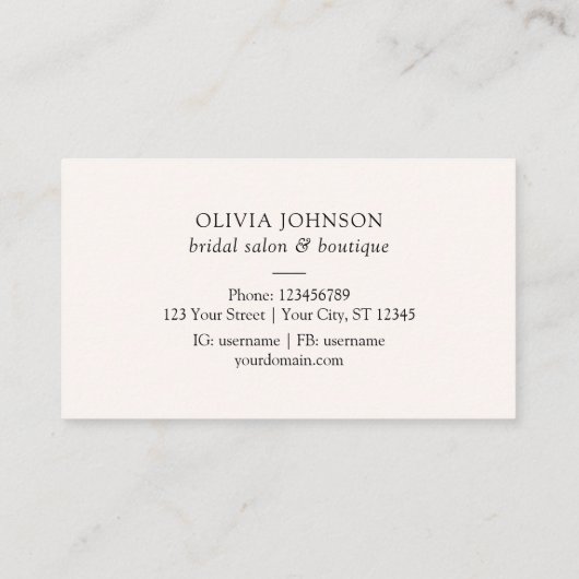 Sage Green Eucalyptus Greenery Leaf Visitekaartje (Achterkant)