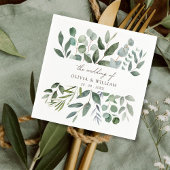 Sage Green Eucalyptus Greenery Leaf Wedding Servet