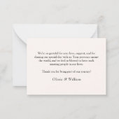 Sage Green Eucalyptus Greenery Leaves Dank u Notitiekaartje (Achterkant)