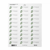 Sage Green Eucalyptus Greenery Return Address Etiket (Full Sheet)