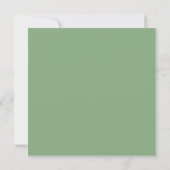 Sage Green Eucalyptus Greenery Square Weddenschap Kaart (Achterkant)