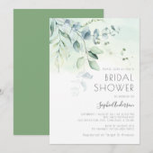 Sage Green Eucalyptus Greenery Vrijgezellenfeest Kaart (Voorkant / Achterkant)