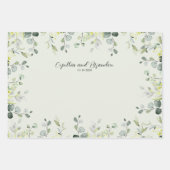 Sage Green Eucalyptus Greenery Wedding Branding Inpakpapier Vel (Voorkant 3)