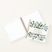 Sage Green Eucalyptus Greenery Wedding Guestbook Notitieboek (Binnen)