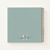 Sage Green Eucalyptus Greenery Wedding Guestbook Notitieboek (Achterkant)