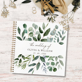 Sage Green Eucalyptus Greenery Wedding Guestbook Notitieboek