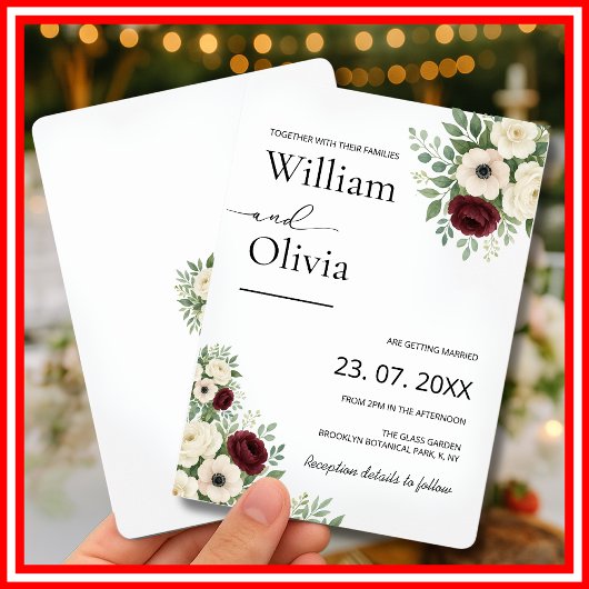 Sage Green Eucalyptus Greenery Wedding Kaart