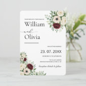 Sage Green Eucalyptus Greenery Wedding Kaart (Staand voorkant)