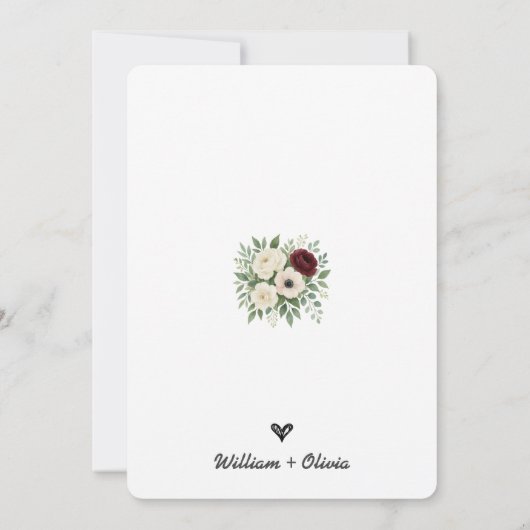 Sage Green Eucalyptus Greenery Wedding Kaart (Achterkant)