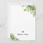 Sage Green Eucalyptus Greenery Wedding Kaart (Achterkant)