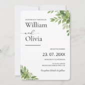 Sage Green Eucalyptus Greenery Wedding Kaart (Voorkant)