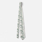 Sage Green Eucalyptus Greenery Wedding Stropdas (Achterkant)