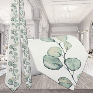 Sage Green Eucalyptus Greenery Wedding Stropdas