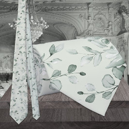 Sage Green Eucalyptus Greenery Wedding Stropdas