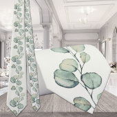 Sage Green Eucalyptus Greenery Wedding Stropdas