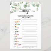 Sage Green Eucalyptus Groene Bruids Emoji Spel Flyer (Voorkant)