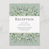 Sage Green Eucalyptus huwelijksreceptie Informatiekaartje (Voorkant)