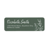 Sage Green Eucalyptus laat retouradres achter Etiket (Voorkant)