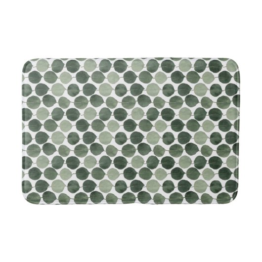 Sage Green Eucalyptus Leaf Pattern Botanical Plant Badmat (Voorkant)
