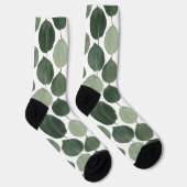 Sage Green Eucalyptus Leaf Pattern Botanical Plant Sokken (Rechts)