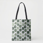 Sage Green Eucalyptus Leaf Pattern Botanical Plant Tote Bag (Voorkant)