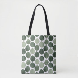 Sage Green Eucalyptus Leaf Pattern Botanical Plant Tote Bag