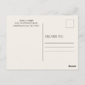 Sage Green Eucalyptus Leaves Cream Verloving Briefkaart (Achterkant)