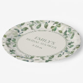 Sage Green Eucalyptus Leaves Cream Vrijgezellenfee Papieren Bordje (Gekanteld)