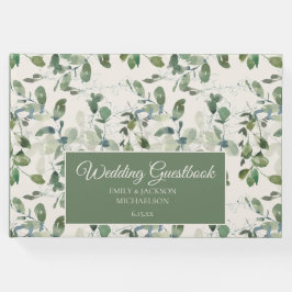 Sage Green Eucalyptus Leaves Cream Wedding Gastenboek