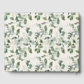 Sage Green Eucalyptus Leaves Cream Wedding Gastenboek (Achterkant)