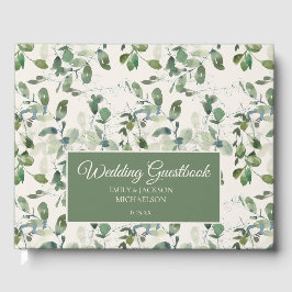 Sage Green Eucalyptus Leaves Cream Wedding Gastenboek