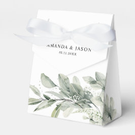 Sage Green Eucalyptus Minimalist Botanical Weddens Bedankdoosjes