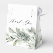 Sage Green Eucalyptus Minimalist Botanical Weddens Bedankdoosjes (Achterkant)