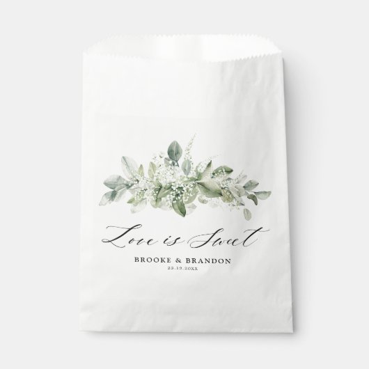 Sage Green Eucalyptus Minimalist Botanical Weddens Bedankzakje (Voorkant)